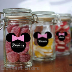 Minnie Mouse Party Vinyl Label Sticker
