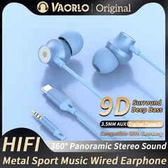 9D HIFI Heavy Bass Metal Earphone