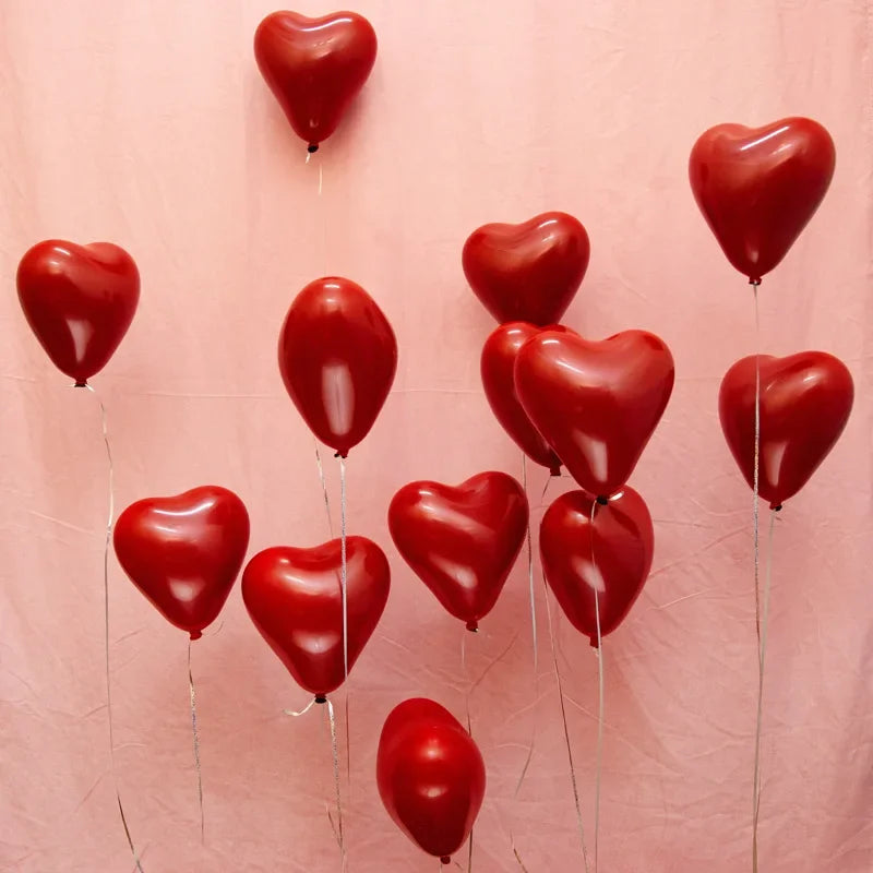 Inflatable Latex Red Heart Balloon