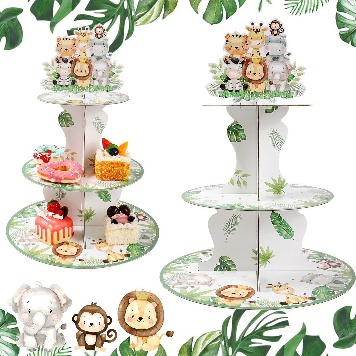 Jungle Animals Safari Cupcake Stand