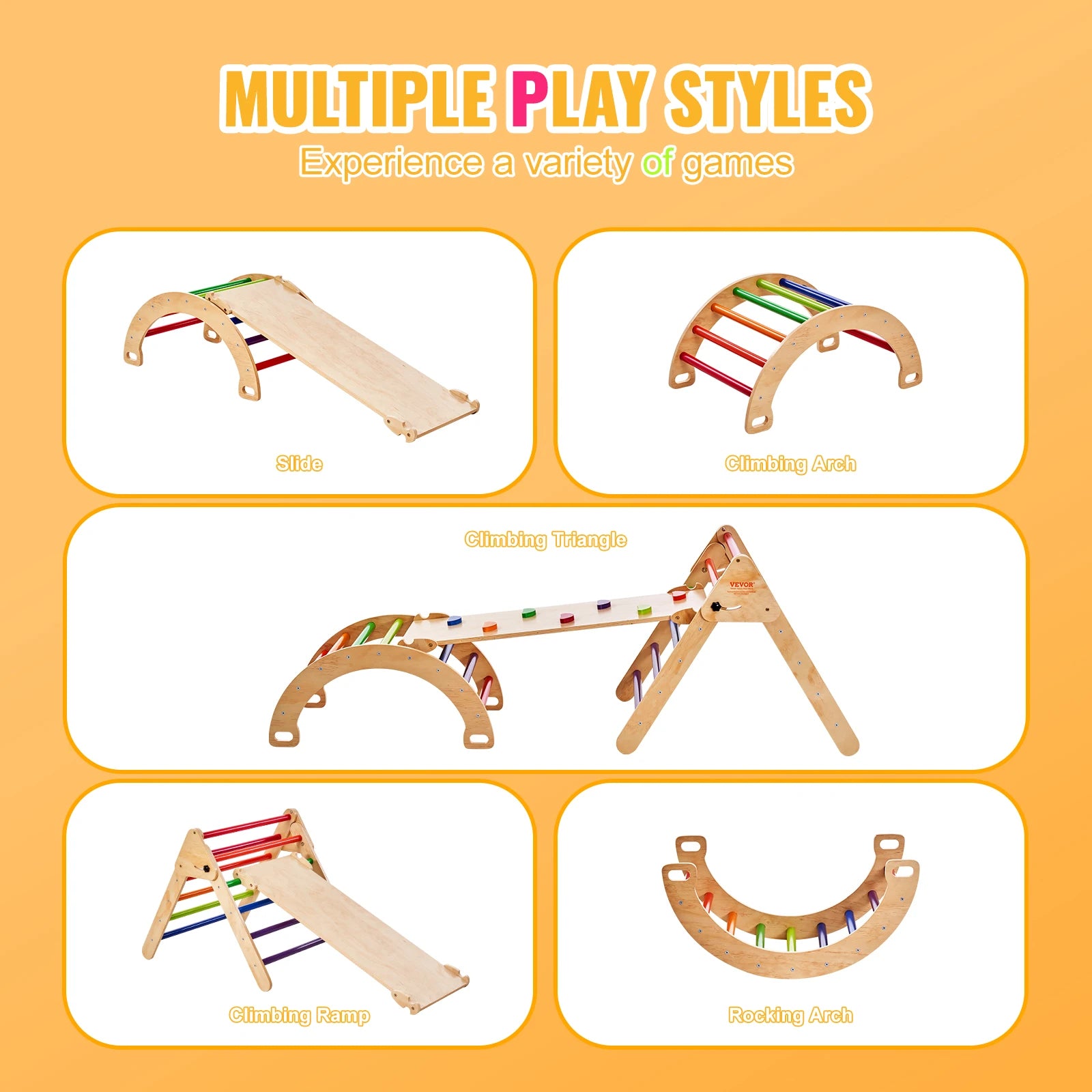 Pikler Wooden Triangle Set