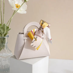 Leather Bow Ribbon Candy Bags