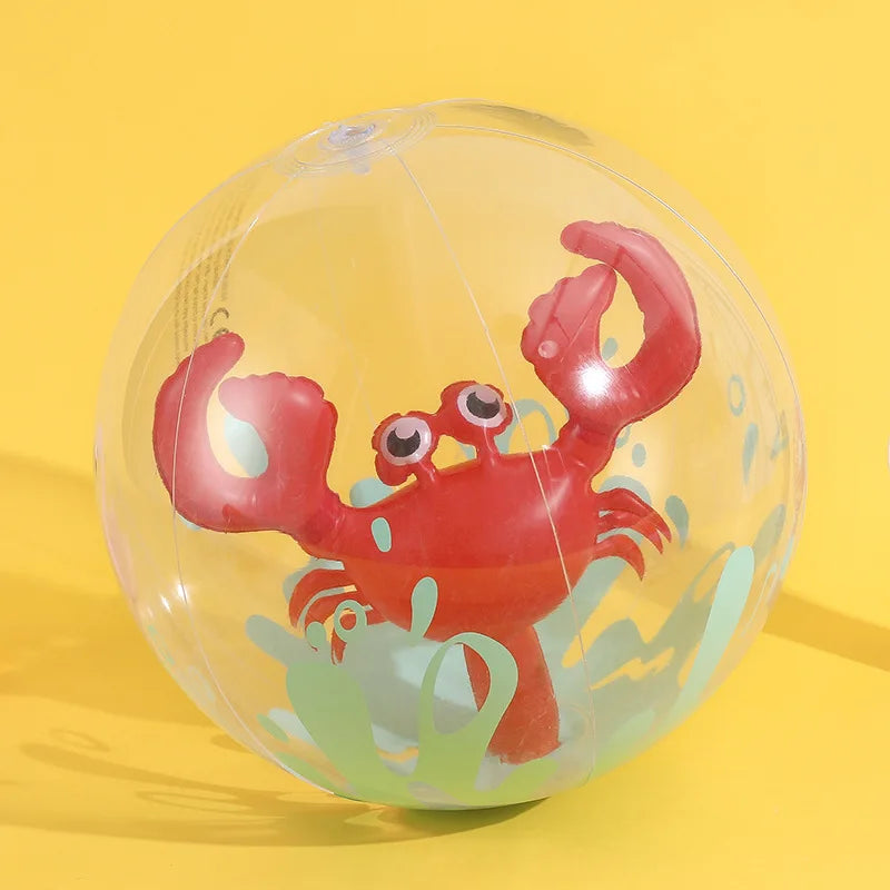 Inflatable Transparent Feather Beach Ball