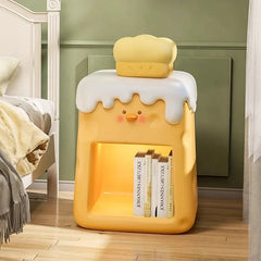 Light Kids Nightstand Storage