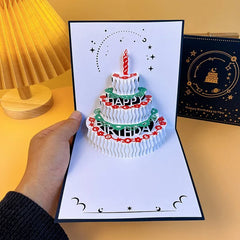 3D Birthday Cake Music Light Greeting Card