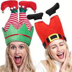 Christmas funny red leg hats