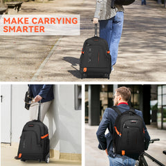 Detachable Wheels Trolley Backpack