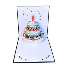 3D Birthday Cake Music Light Greeting Card