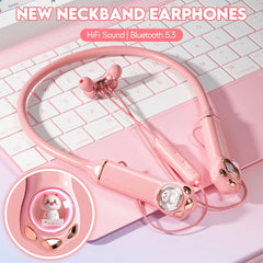 Cute Neckband Bluetooth Headphones